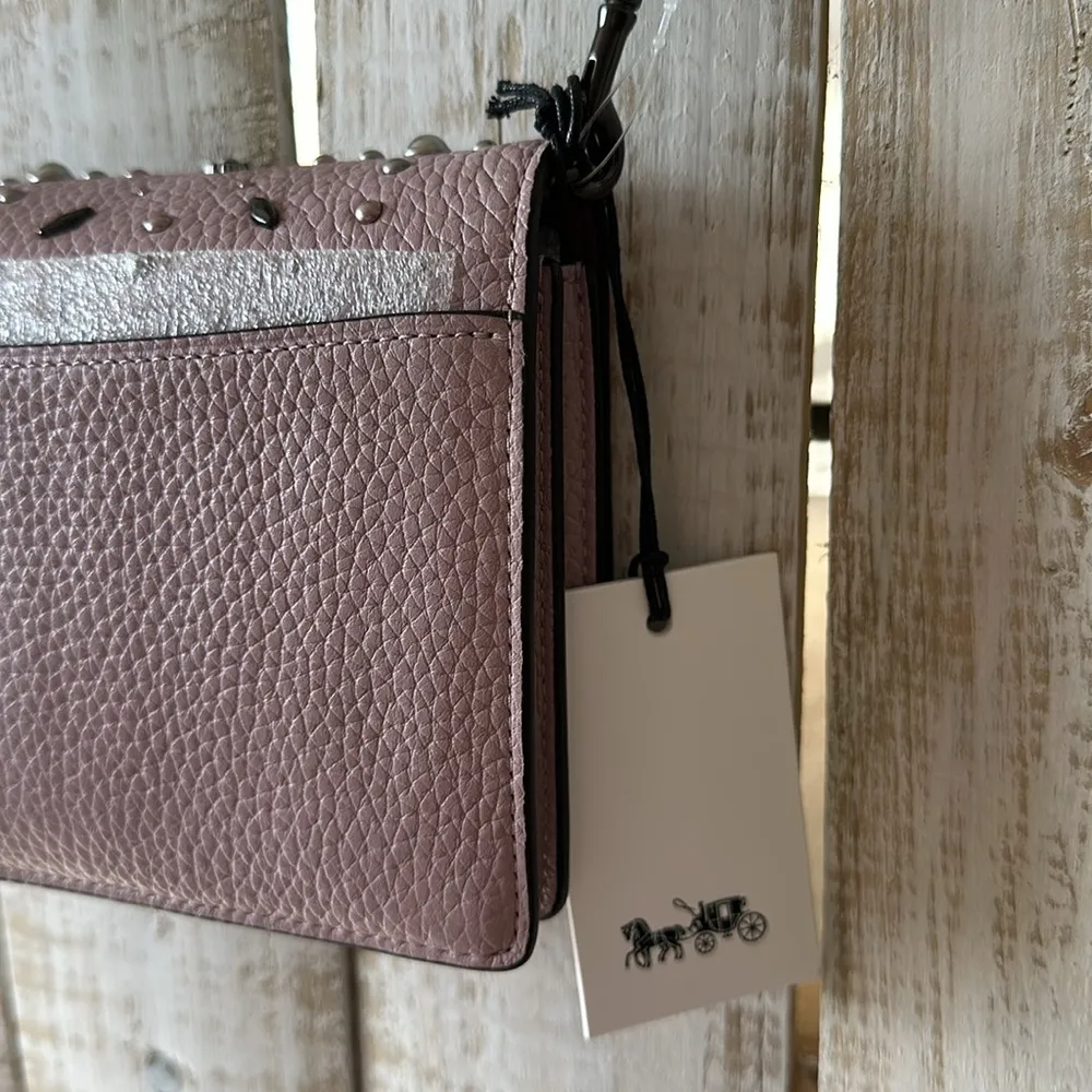 Coach Callie Foldover Clutch Crossbody Purse Bag Ice Purple New NWT - Image 4