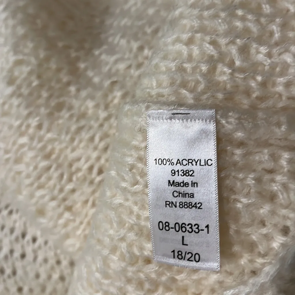 Denim 24/7 Size large Loop knitted sweater White - Image 7