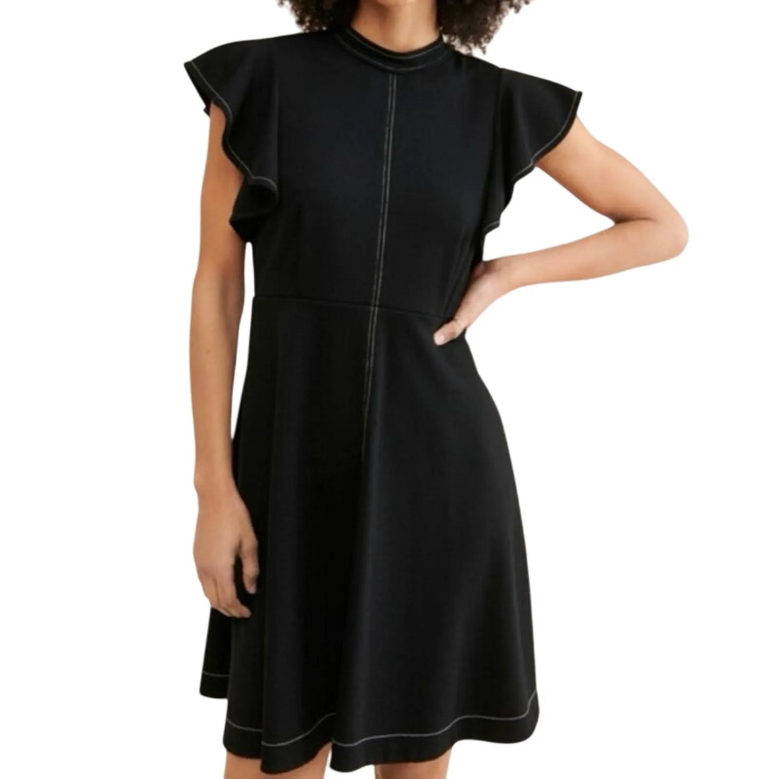 MAEVE Deena Mini Dress, Size Small Petite New with Tag MSRP $150 SOO Black - Image 3