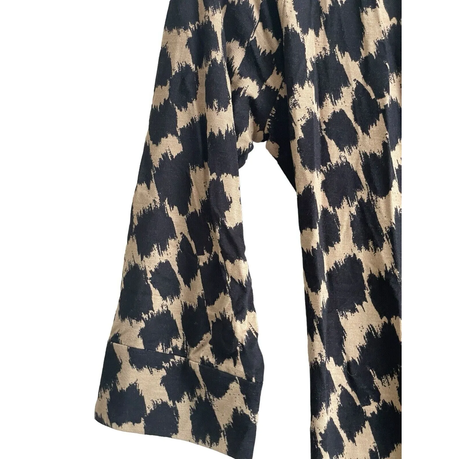 Diane‎ Von Furstenberg Wrap Animal Print Dress Size Petite Midi Stretch V-neck - Image 6