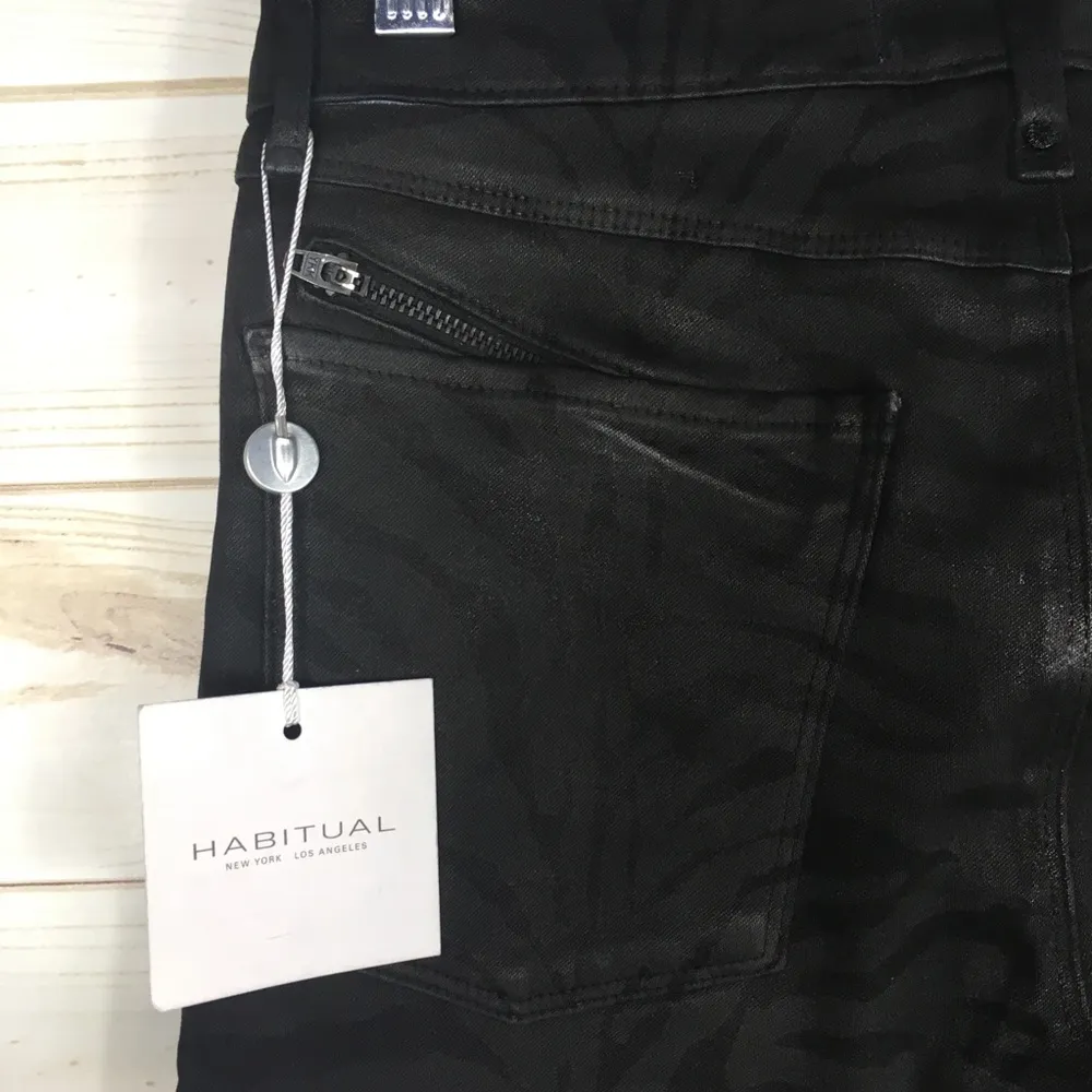 Habitual Tiger Print Wax Coated Skinny Zipper Pant - Image 6