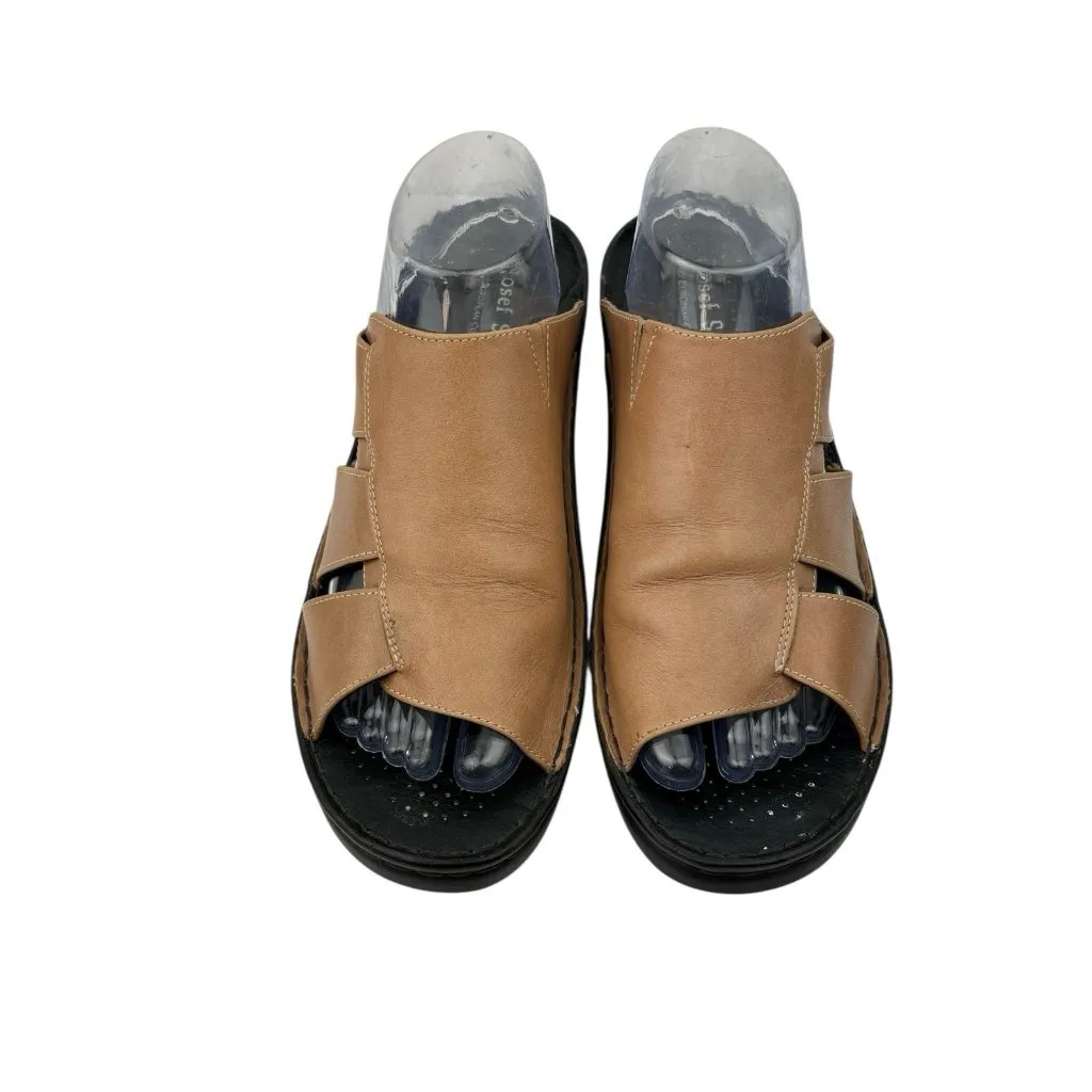 *Josef Seibel Comfort Shoe Womens EU 42 Tan Leather Quite Luxury Old Money Brown Size 11 - Image 3