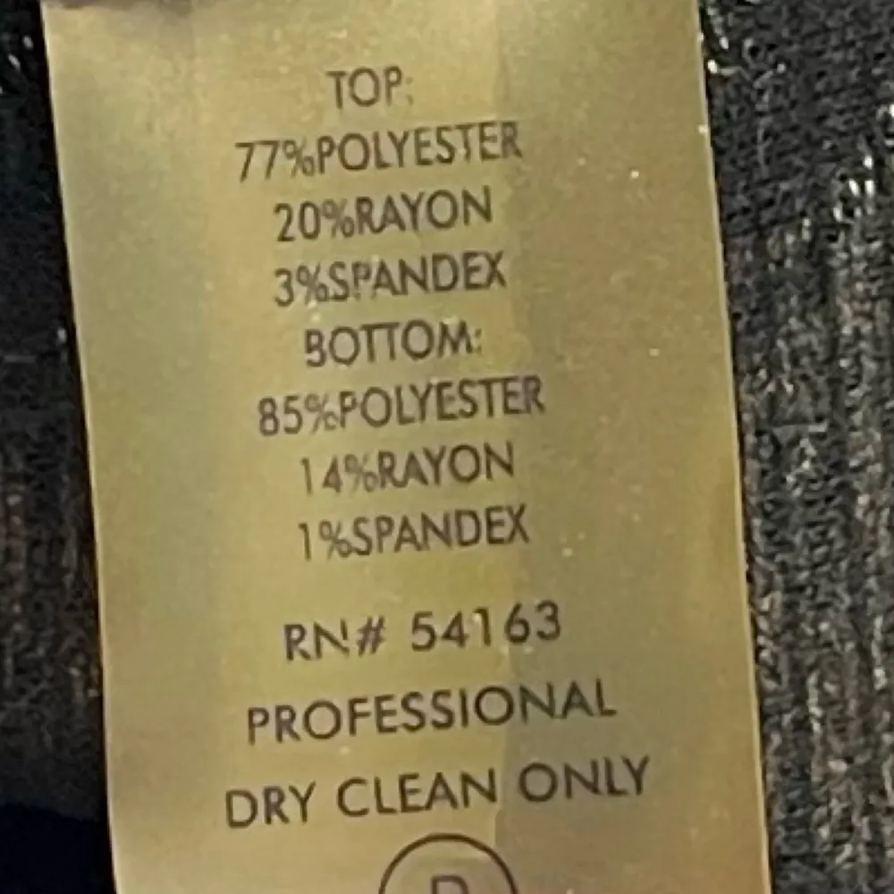 Calvin Klein Houndstooth Black Tan Sleeveless Dress Cardigan 2 Piece Set 8/M - Image 10