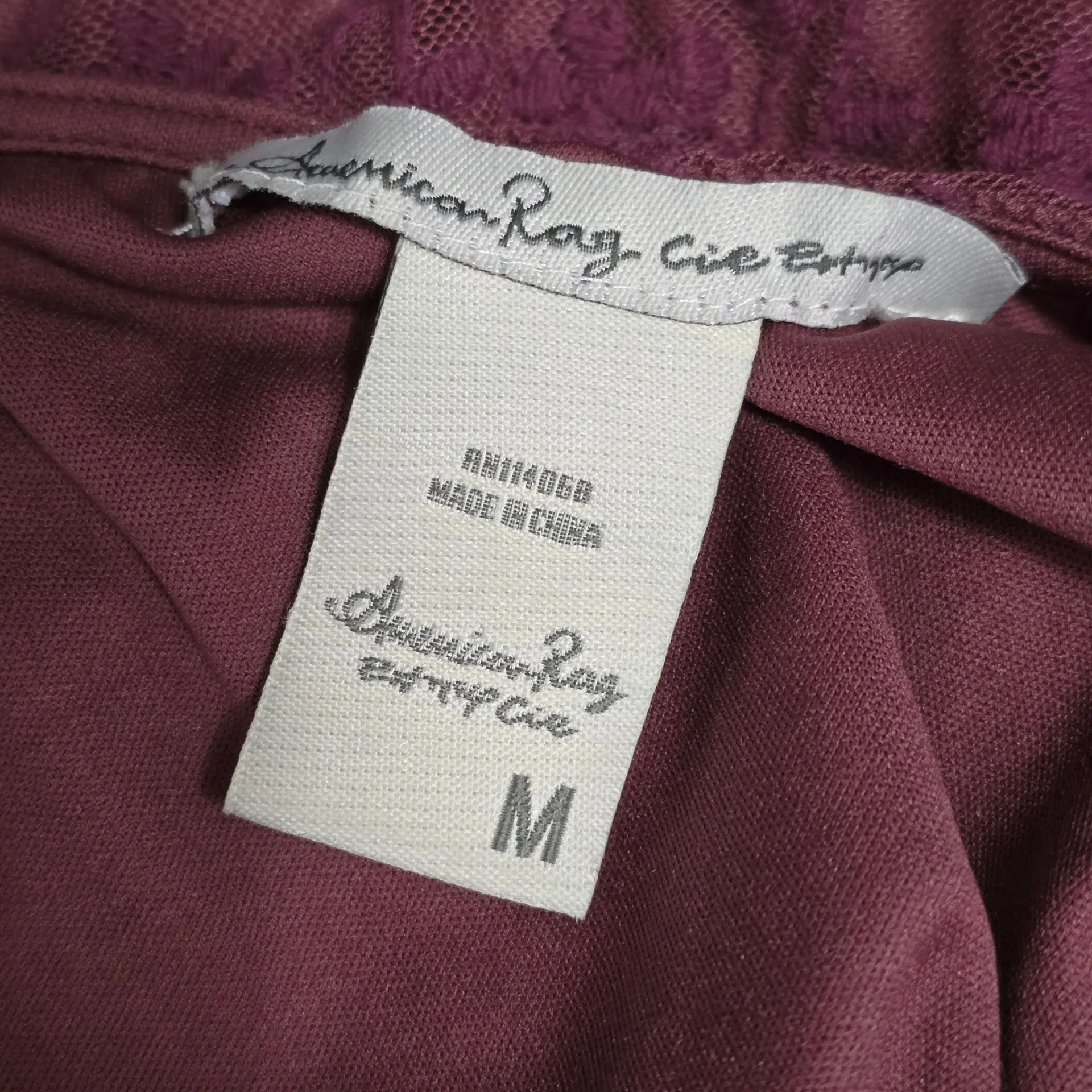 American Rag Cie Burgundy Lace Babydoll Blouse Medium Boho Romantic Feminine - Image 6