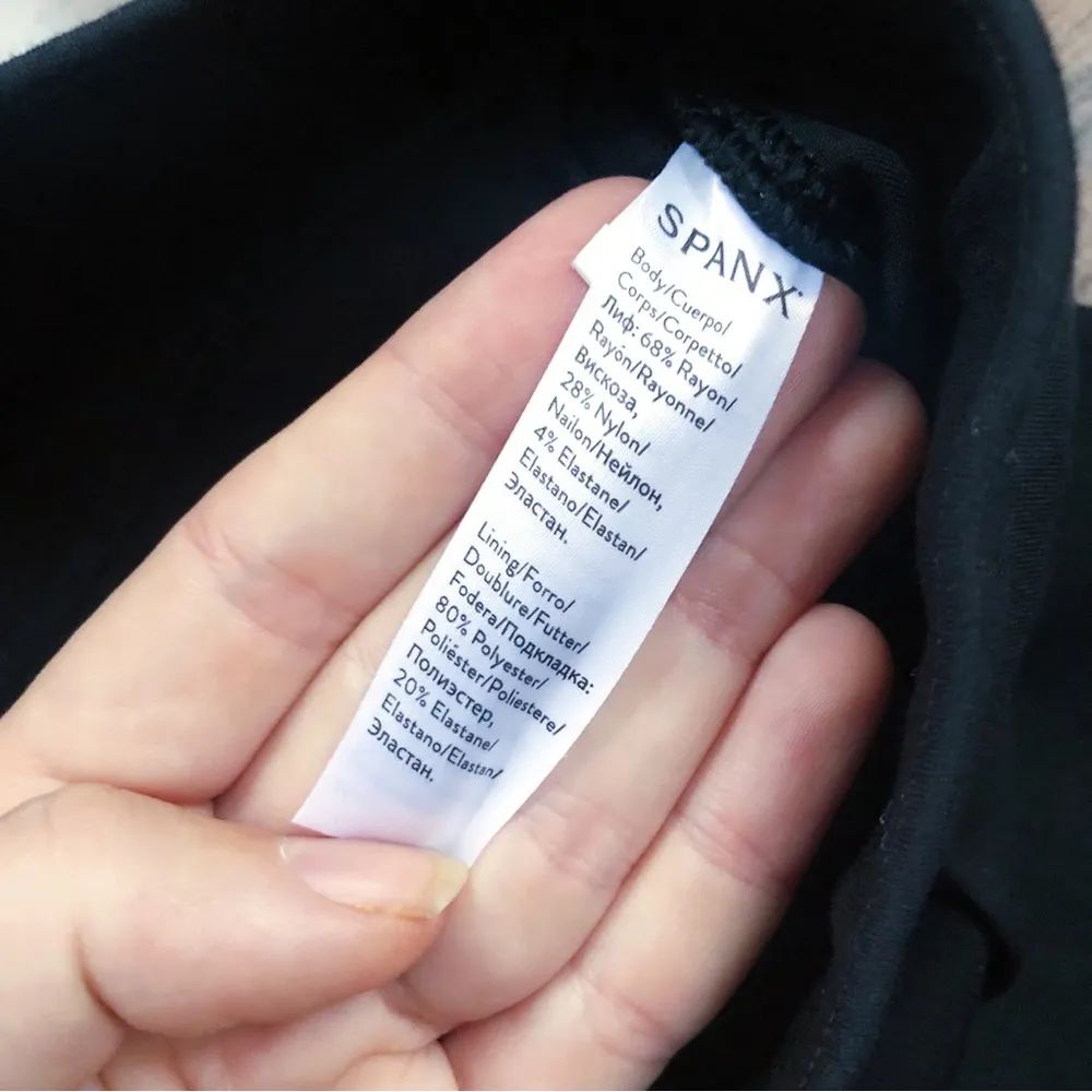 • The Perfect Pant Hi-Rise Flare black ponte knit stretch front seam - Image 7