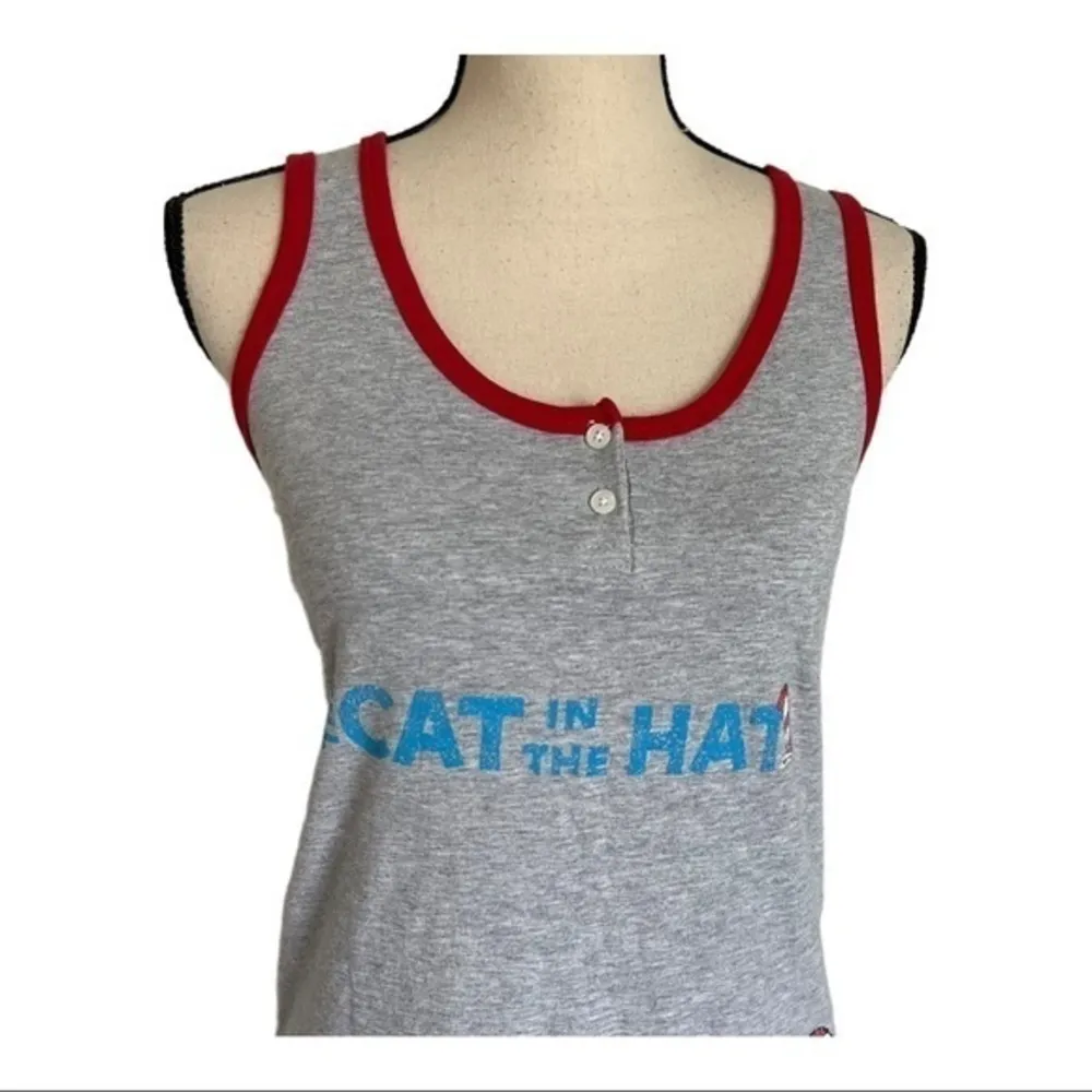 Vintage 90s The Cat In The Hat Dr Seuss Universal Studios Grey Dress Size S Gray - Image 5