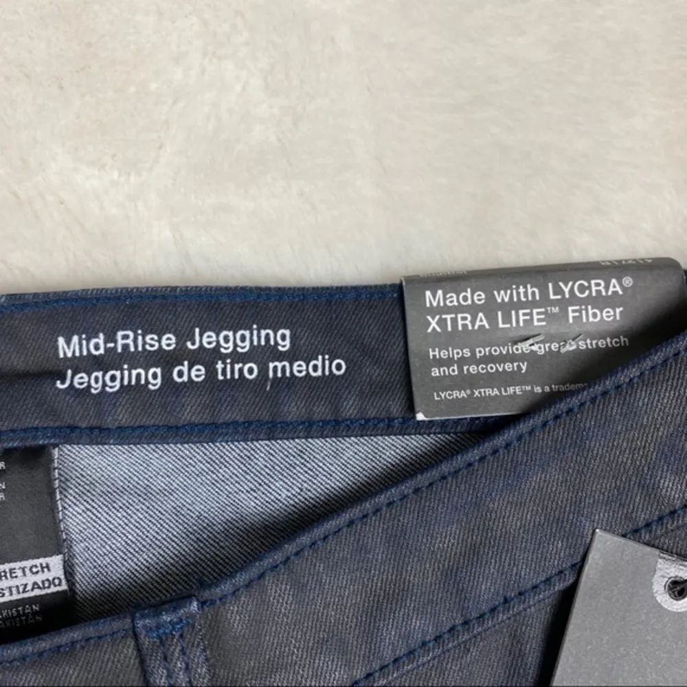 Mossimo‎ Coated Denim Mid Rise Skinny Leg Jegging Blue Size 4 - Image 4