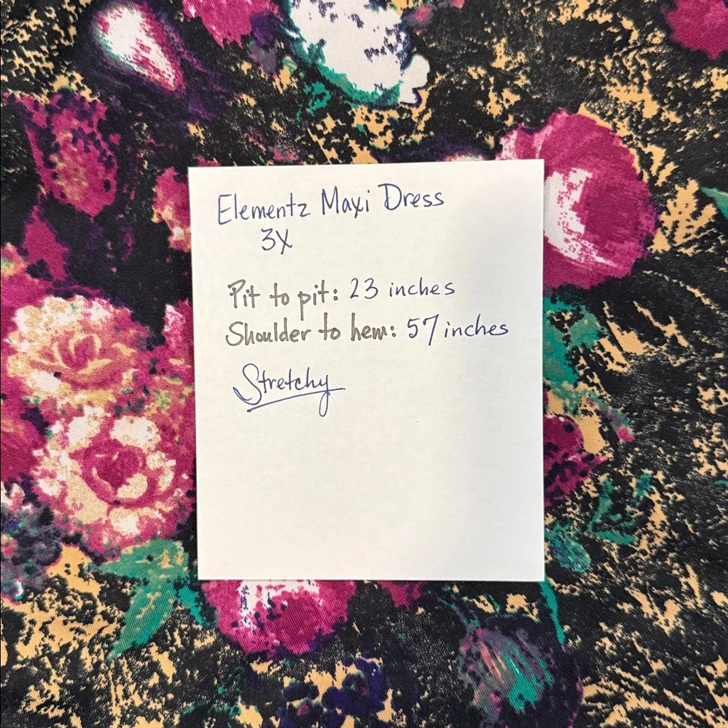 Elementz 3X Floral Maxi Dress - Image 5