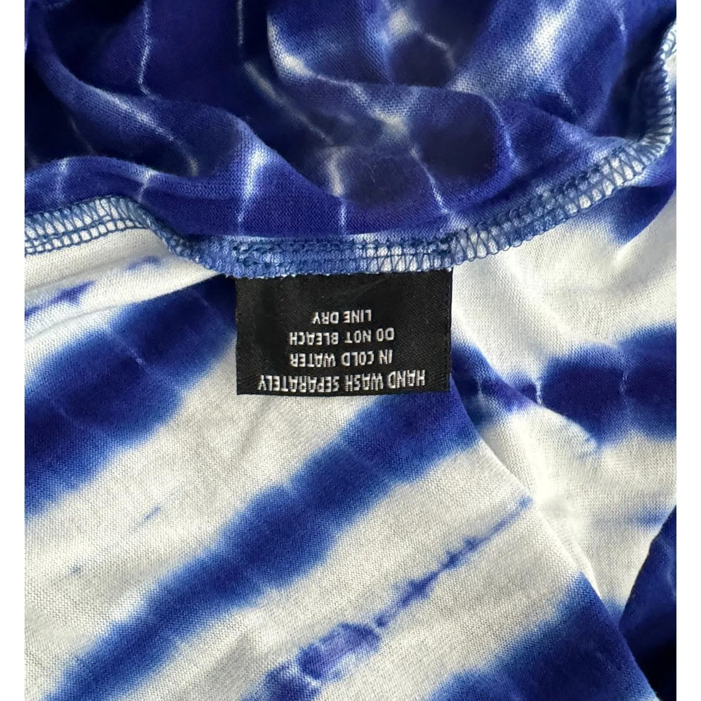 Greater Good Dress Womens XL Blue‎ White Tie Dye Sand & Surf Beaded Boho Hippie Blue - Image 9