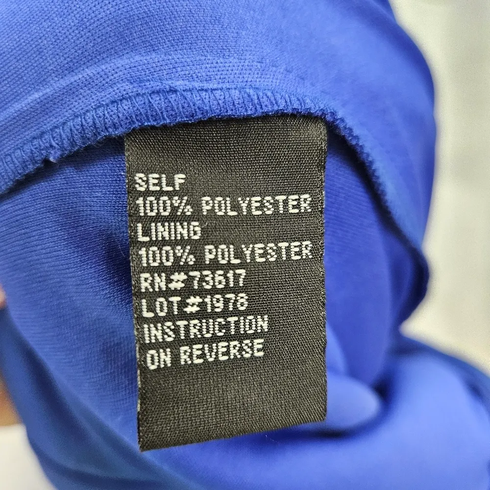 KM COLLECTIONS By MILLA BELL Short Rosette Dress Blue Size 16 - Image 6