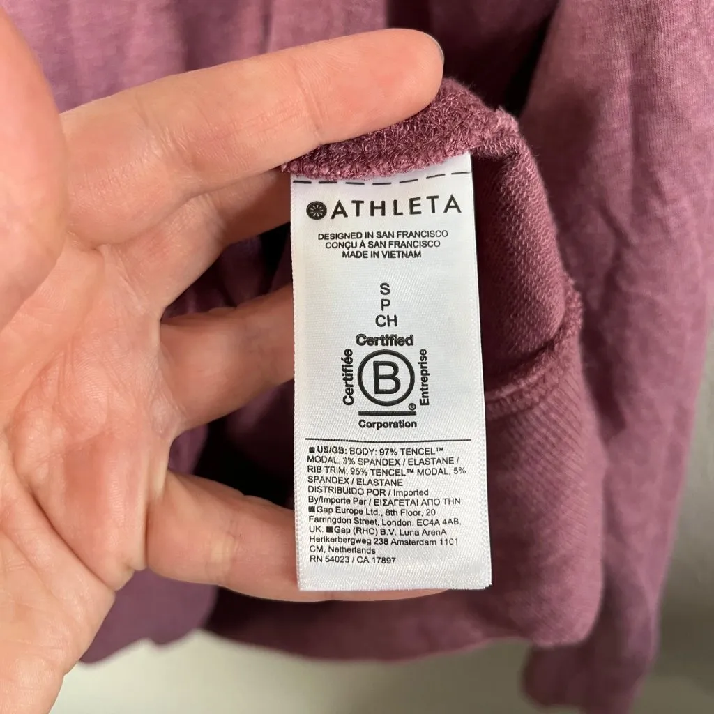 Athleta Womens Off-The-Shoulder Studio Barre Long Sleeve Sweatshirt Small - Image 9