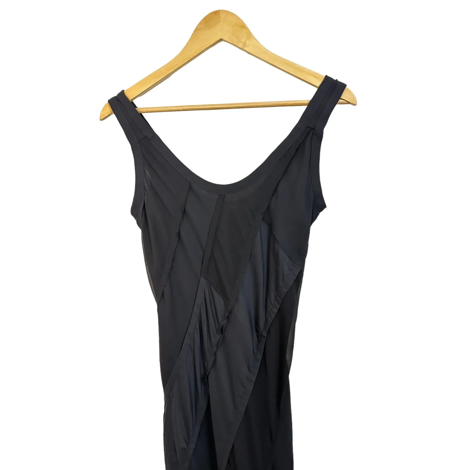 ACNE STUDIOS Bias-cut Patchwork Dress black size‎ 36 NEW $630 - Image 2