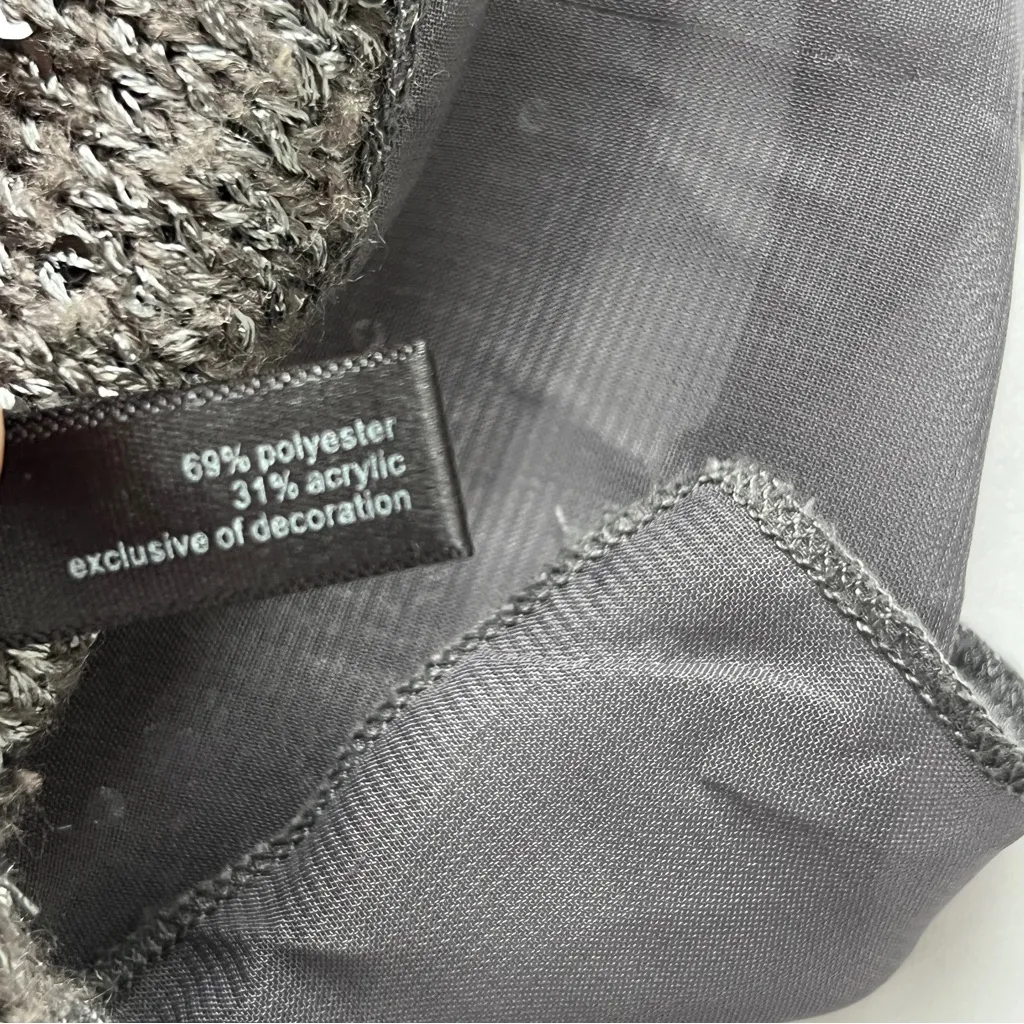 The Limited Glittering Silver V-Neck Sweater - Image 9