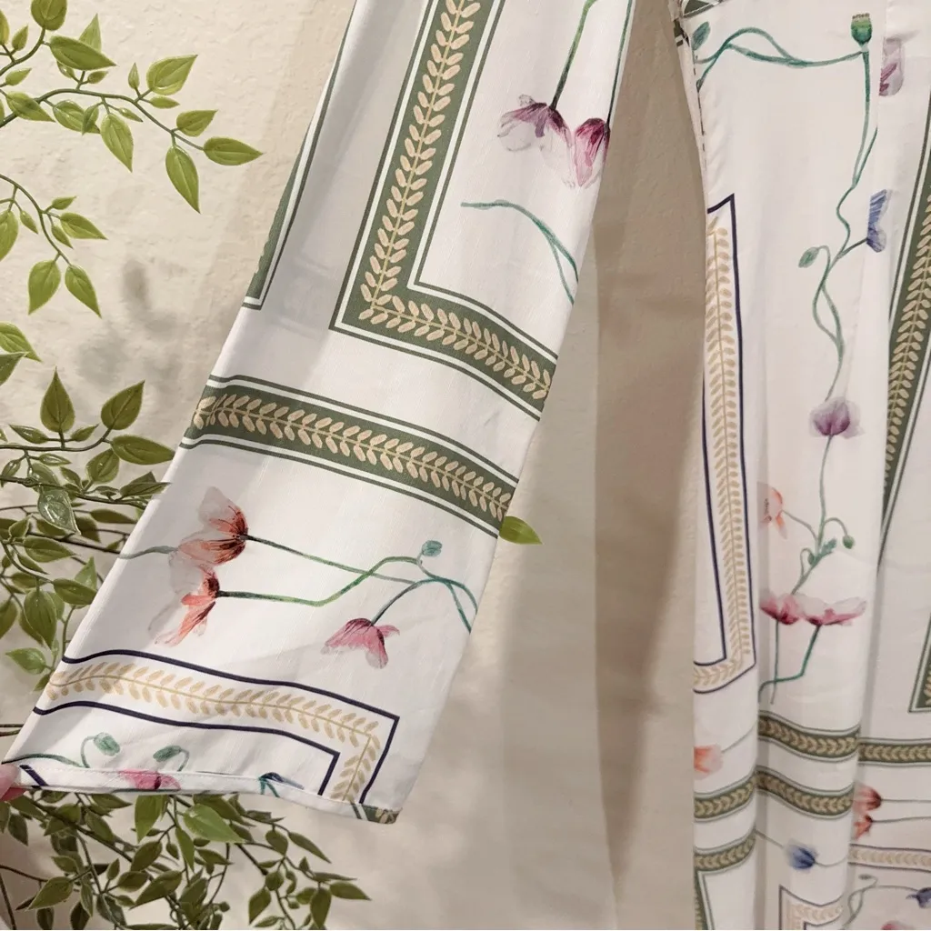 Sancia Loretta Cottagecore Maxi Dress in Amapola Print Size Small NWT White - Image 4