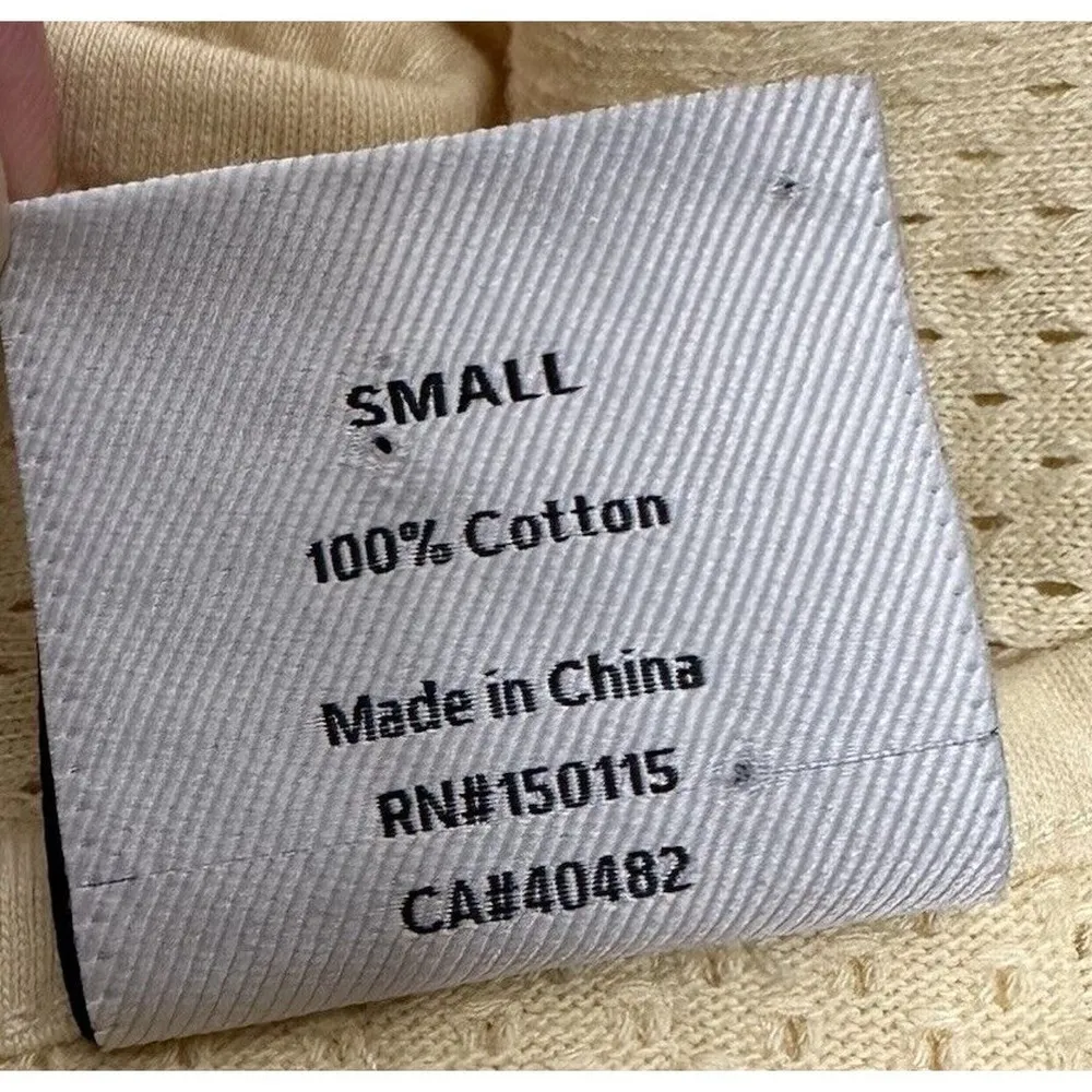 NWT Varley Arlee Perforated Mesh Athletic Tank Top Scooped Hem Women Yellow Sz S - Image 8