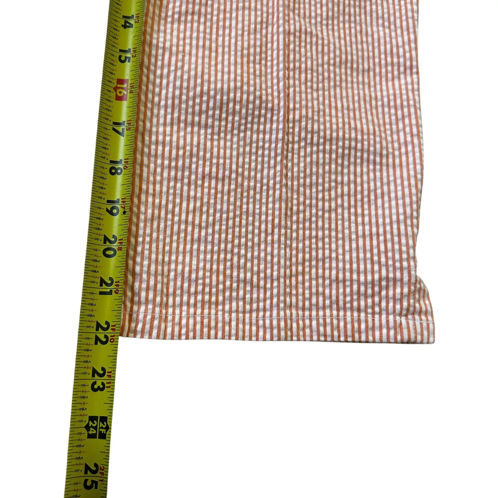 Liz Claiborne Orange|White Striped Stretch Cropped Pants Women's Size 8 NWT 24-2 - Image 5