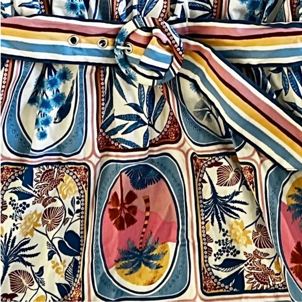 Joie Dress Size 12 New With Tags DUP to Farm Rio’s stamp dress Floral Print Sho - Image 4