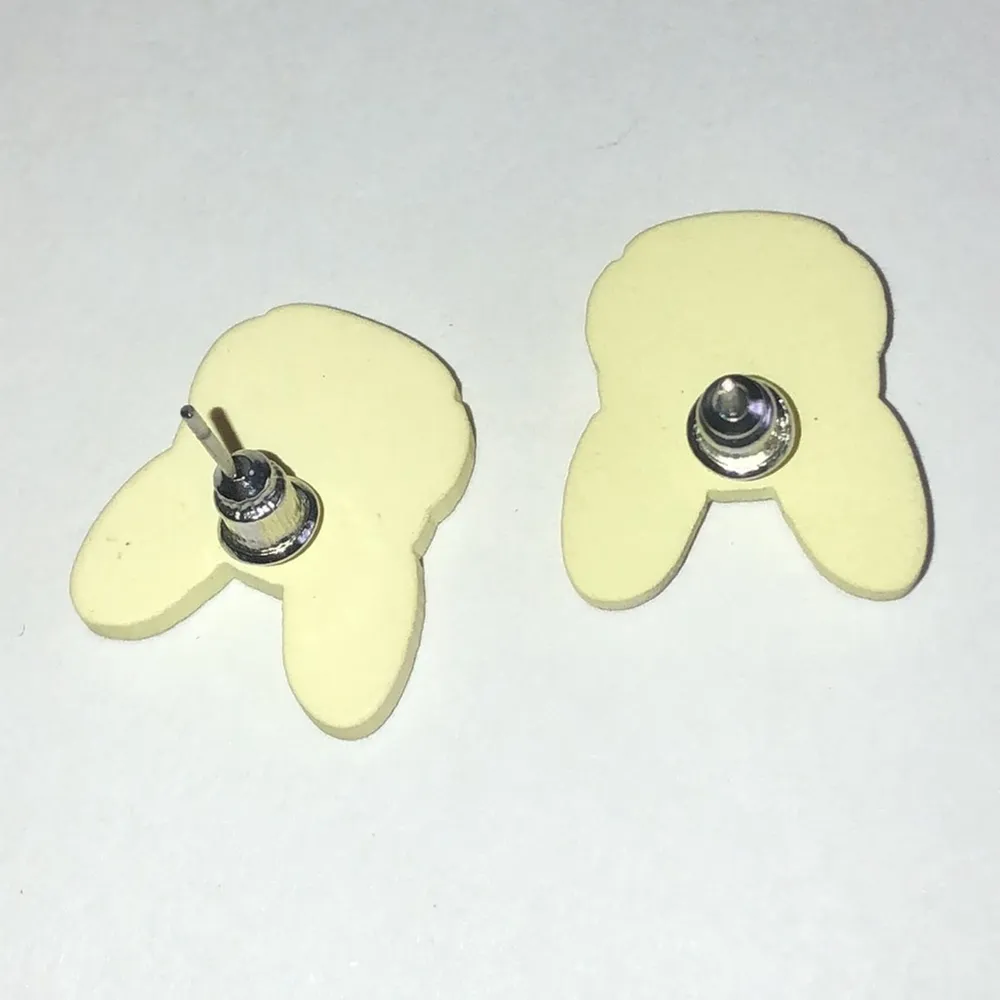 Cute Boston Terrier Dog Face Earrings Pink - Image 2