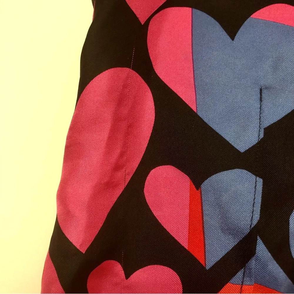 Vintage Y2K Marc Jacobs for Bergdorf Tank Top Sleeveless Silk Hearts Pattern szM - Image 9