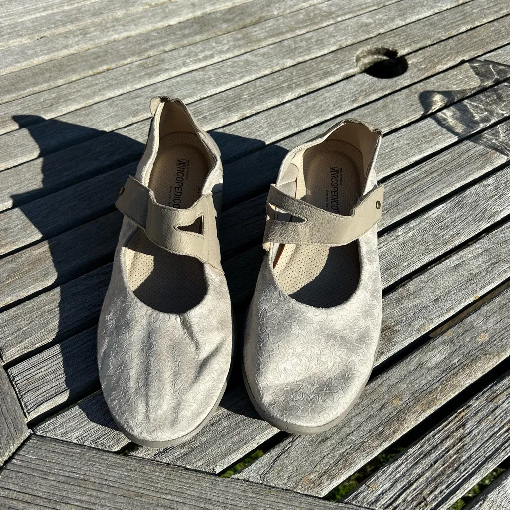 Arcopedico Cosmo Women's Size‎ 43 US 12 Mary Jane Taupe Comfort Shoes - Image 5