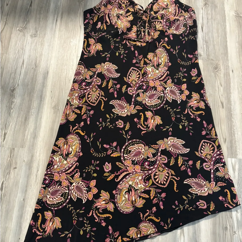 Mlle Gabrielle Black and Pink Asymmetrical Dress - Image 4