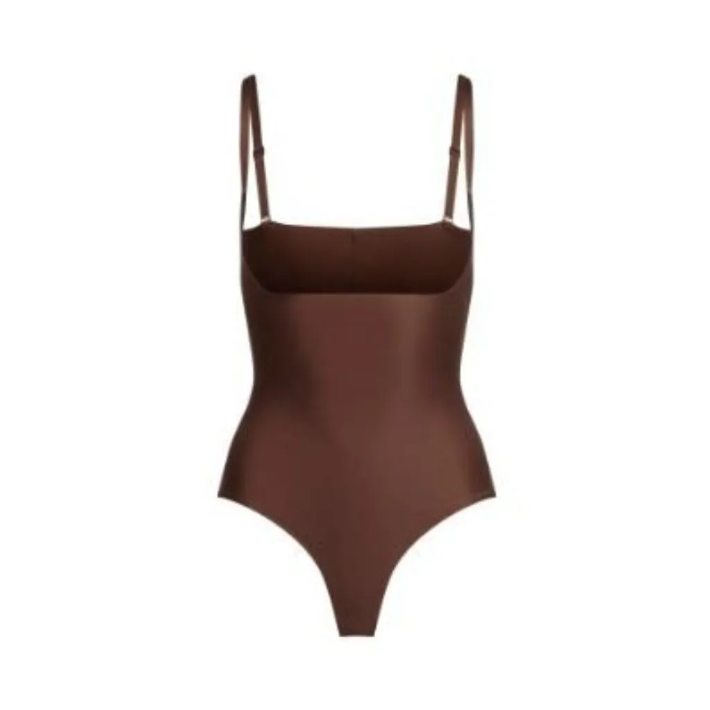 $94 NWT SKIMS BODY ZONED OPEN BUST THIGH COCOA BODYSUIT SZ S - Image 2