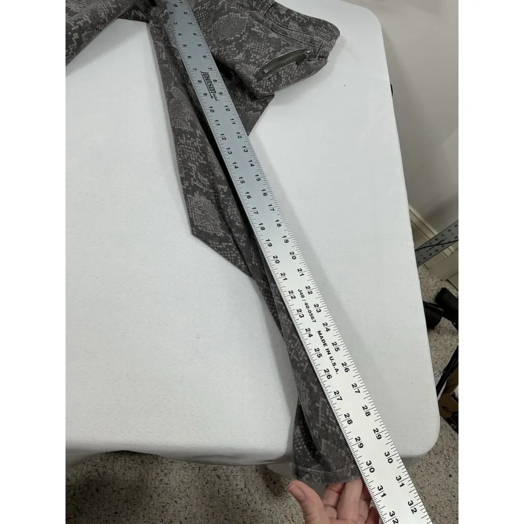 Womans Excellent Democracy Snake Print Skinny Jeans 12 Gray Stretch 113/T-3 - Image 8