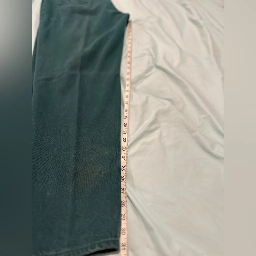 Vintage 80’s men’s IOU Sz: 40M High Waist Green Slight Taper Jeans. 5 pockets. Size undefined - Image 4