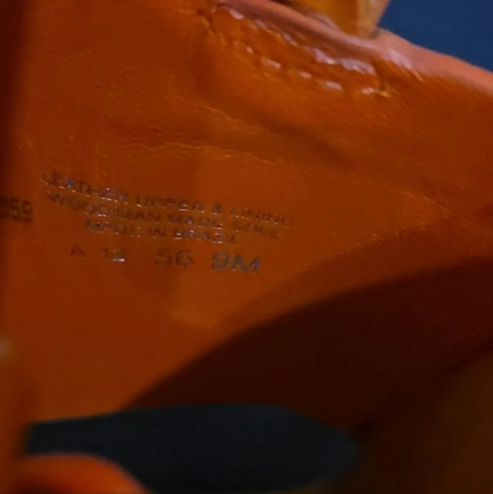 Tory Burch Womens Orange Gold  Leather Wooden Wedge Sandals Size 9 Boho TN Vols - Image 12