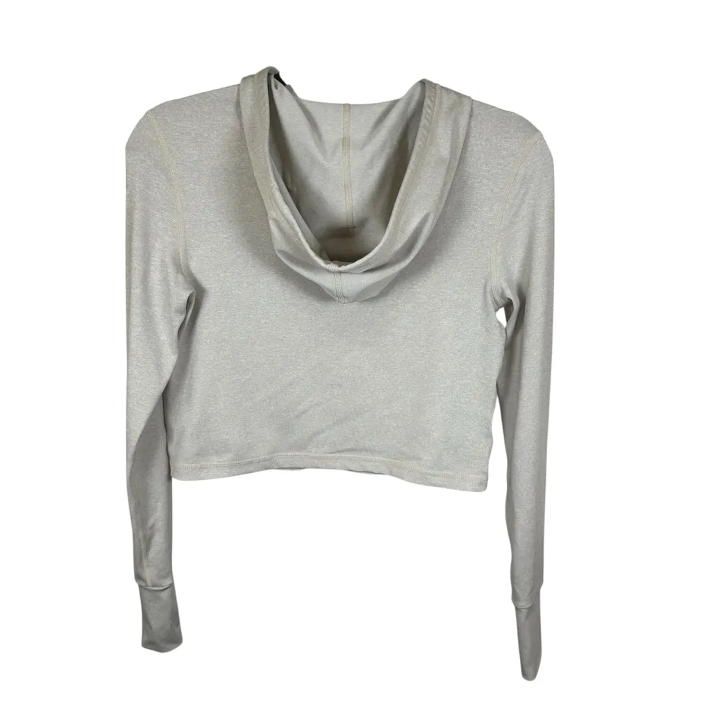 Buffbunny Athleisure Cropped Hoodie Stretch Activewear Gray Gym Ready M - Image 2