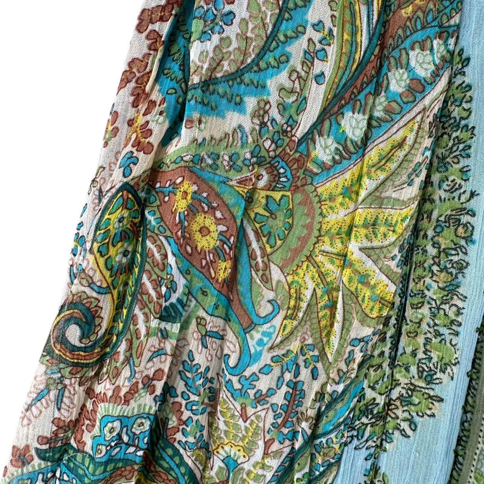 Vintage Y2K Whimsigoth Fairycore Boho Midi Skirt Cottagecore Earthy Green M Size M - Image 3