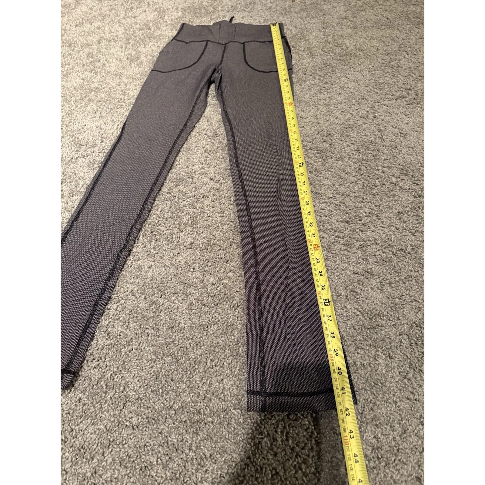 Lululemon Skinny Will Pant Pockets Heathered Black Grape Size 6 - Image 5