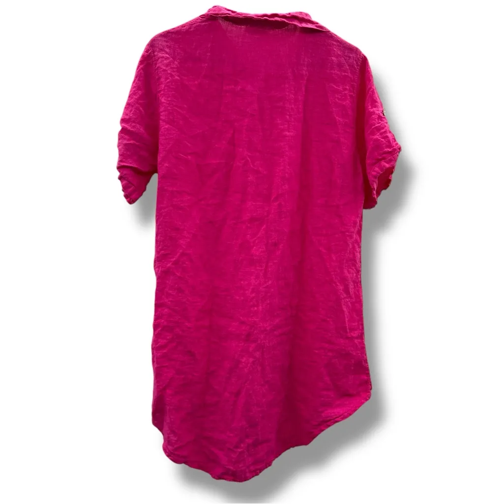 Aldo Marino Positano Linen Hot‎ Pink Button - Image 4