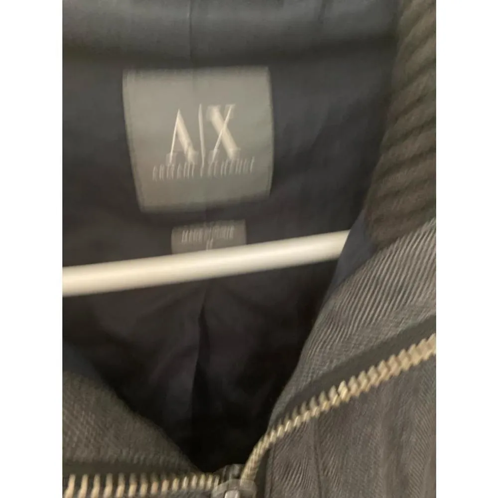Armani Exchange denim fully lined coat size medium - Image 2