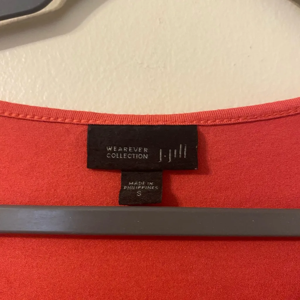 Womens J. Jill Wearever Collection‎ Red Orange Tank Top Spandex Size Small - Image 2