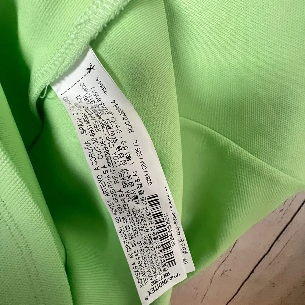 Zara  Lotto Women's Limited Edition Capsule Green Dress Sz L NWT - Image 8