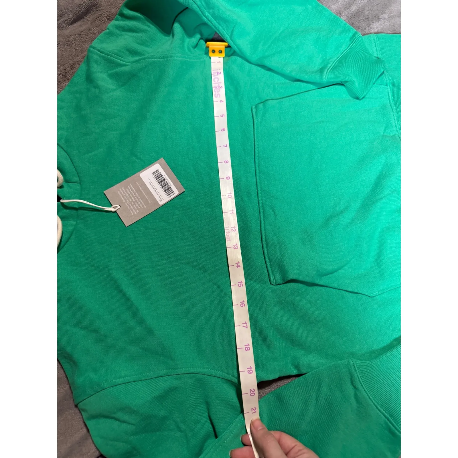 NWT Everlane The Track Organic
Popover Oversized Hoodie Jade Green Size XXS - Image 6