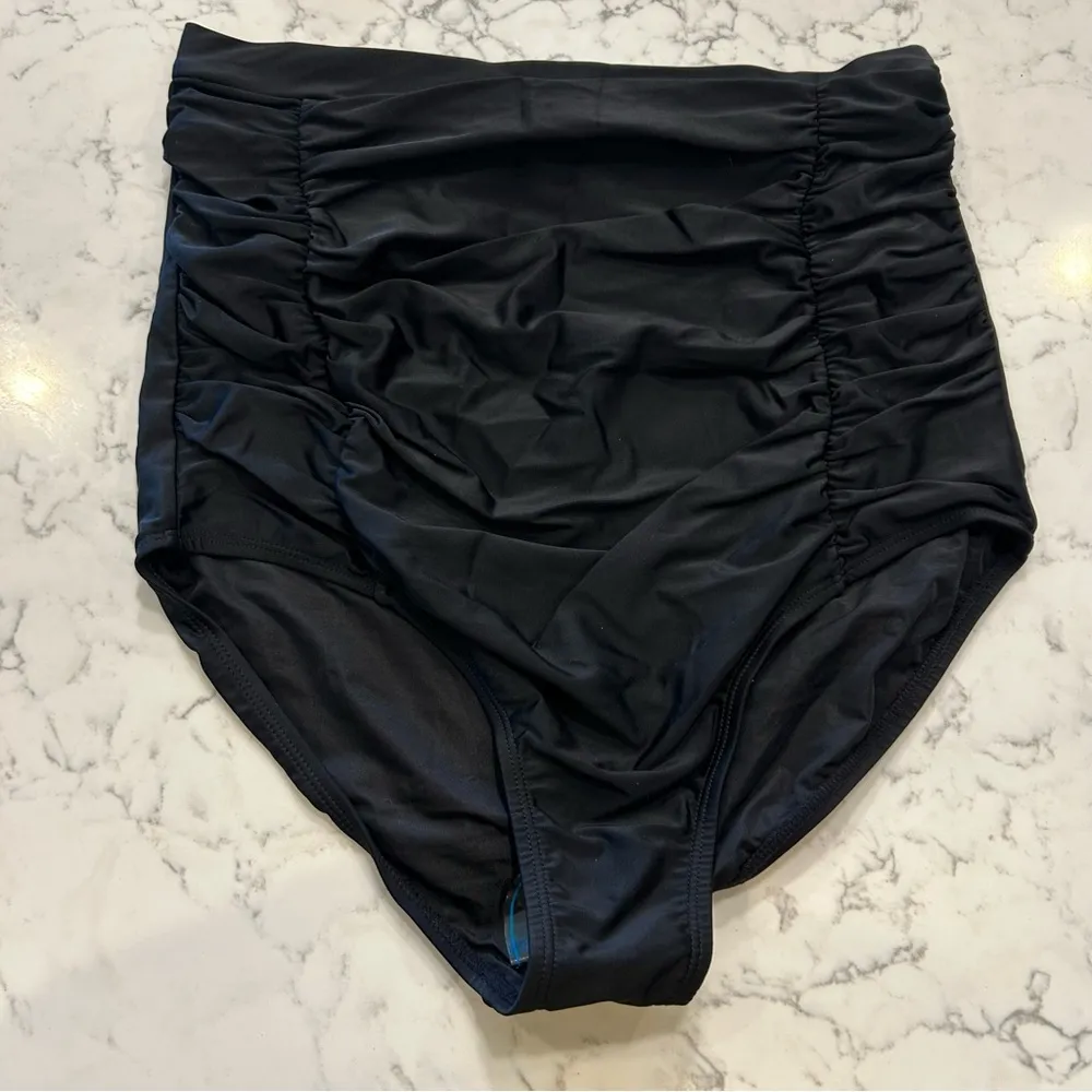 NWT Empetua Shapermint Black High Waisted Control Bikini Bottom Size XXL - Image 2