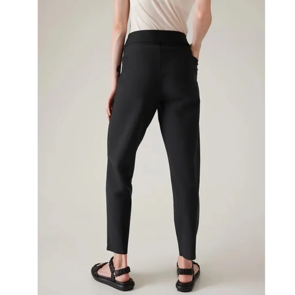 Athleta Tapered Stellar Sleek Athletic Pants Black 4 - Image 4