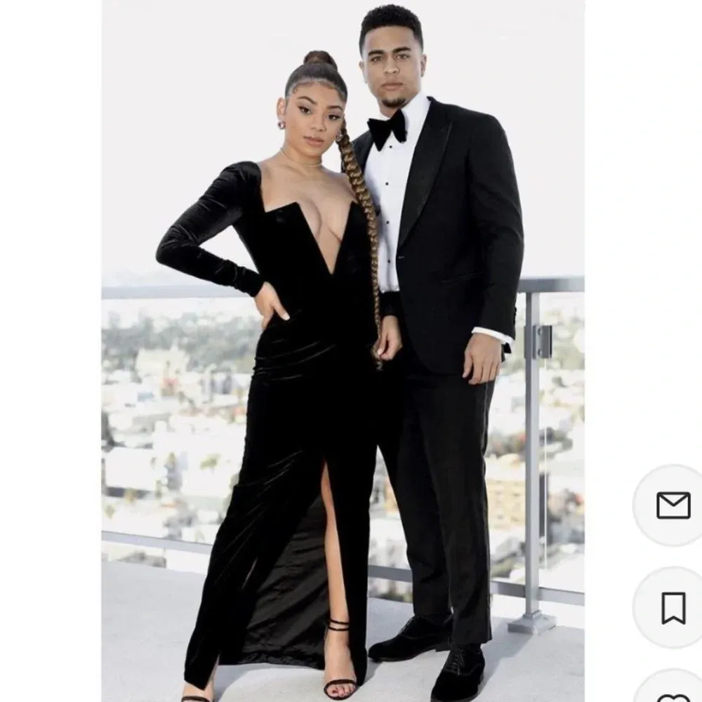 House of CB the Charlotte Plunge Maxi black Dress‎ Size XS NWOT - Image 2