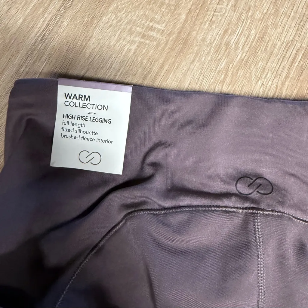 CALIA high Rise warm collection active full length Leggings in mauve size xs Brown - Image 5