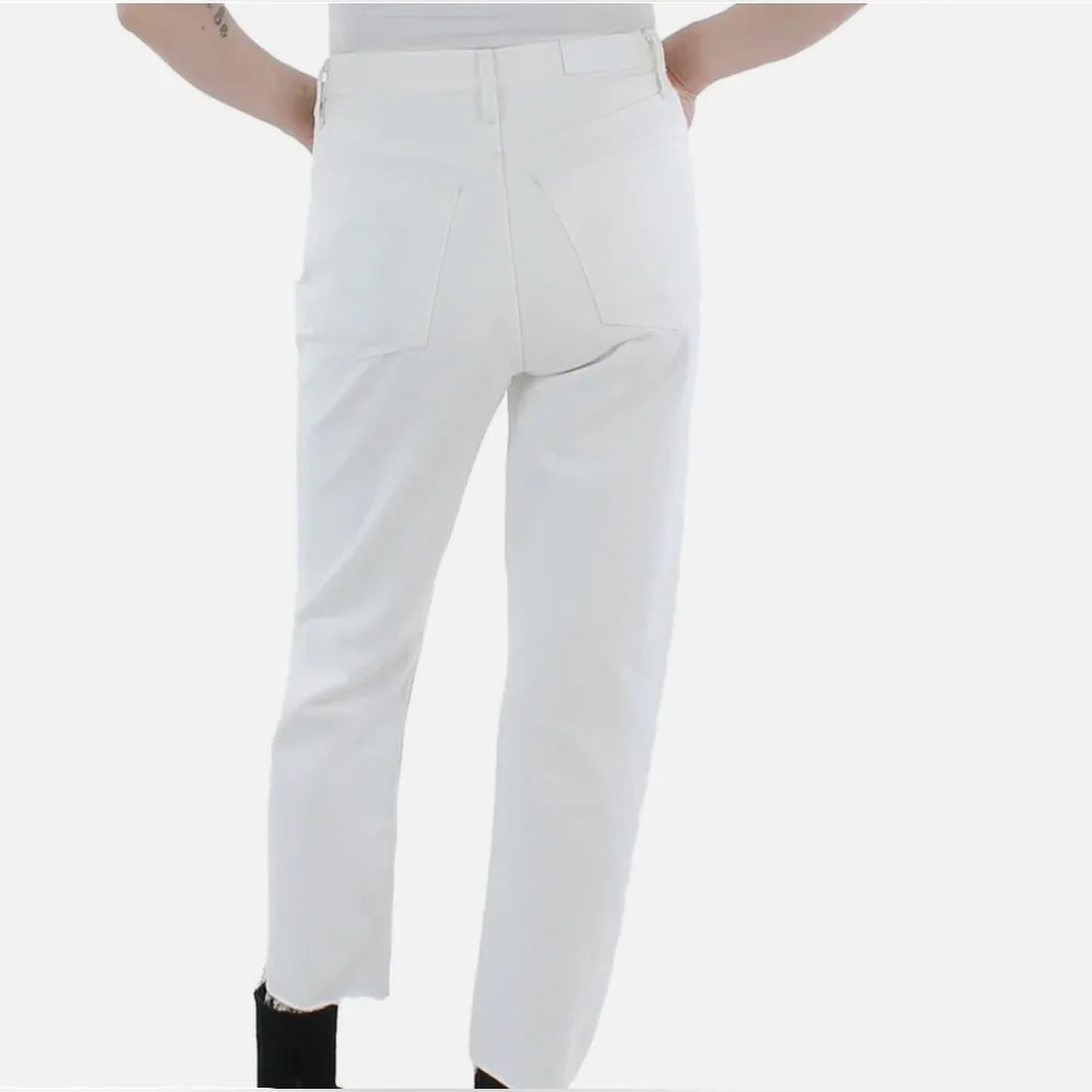 NWT RE/DONE 70s Stove Pipe White Destroyed Jeans, Size 31 New w/Tag Retail $295 - Image 11