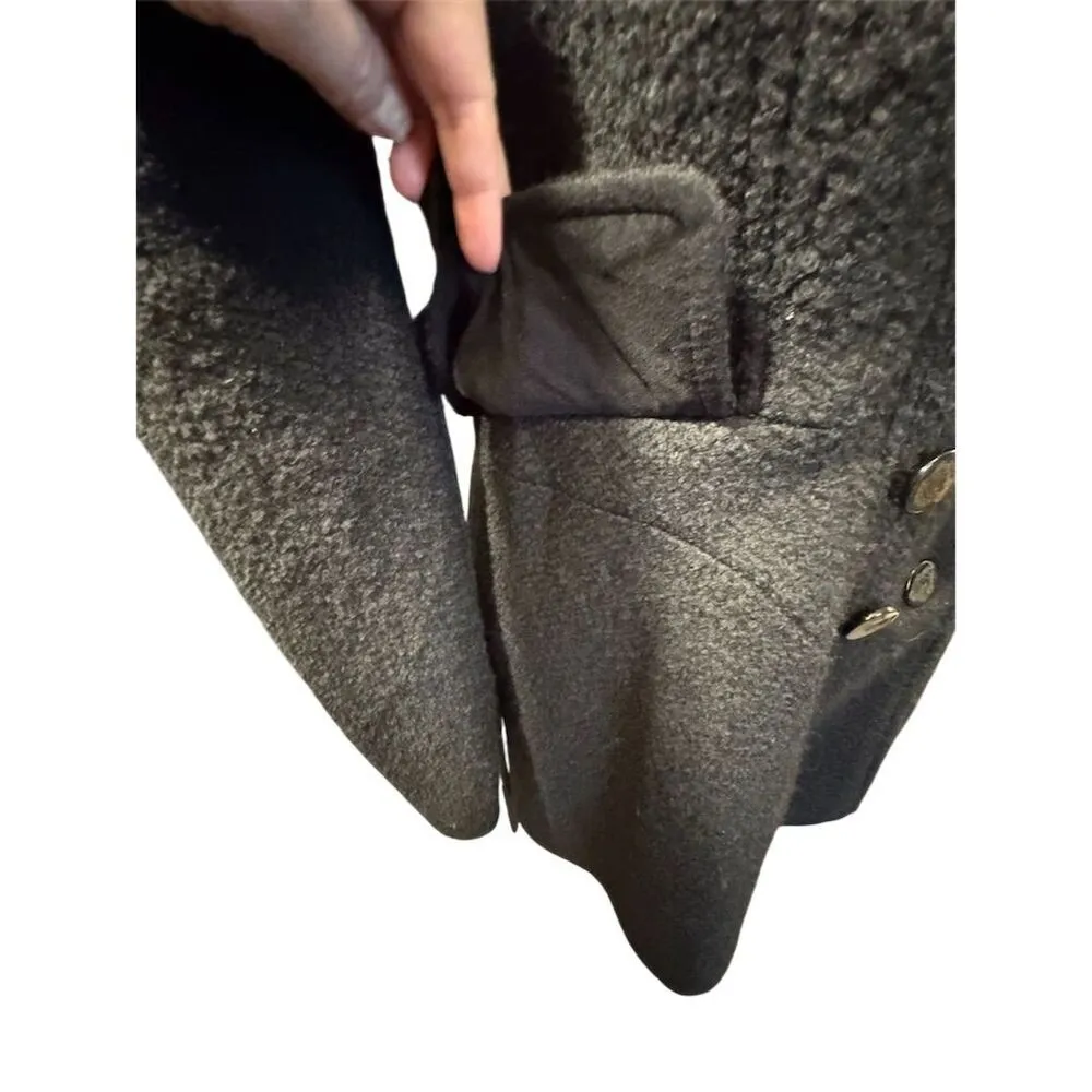 Guess Vintage Women's Double Breasted Trench Coat Black Size PXL Petite - Image 12