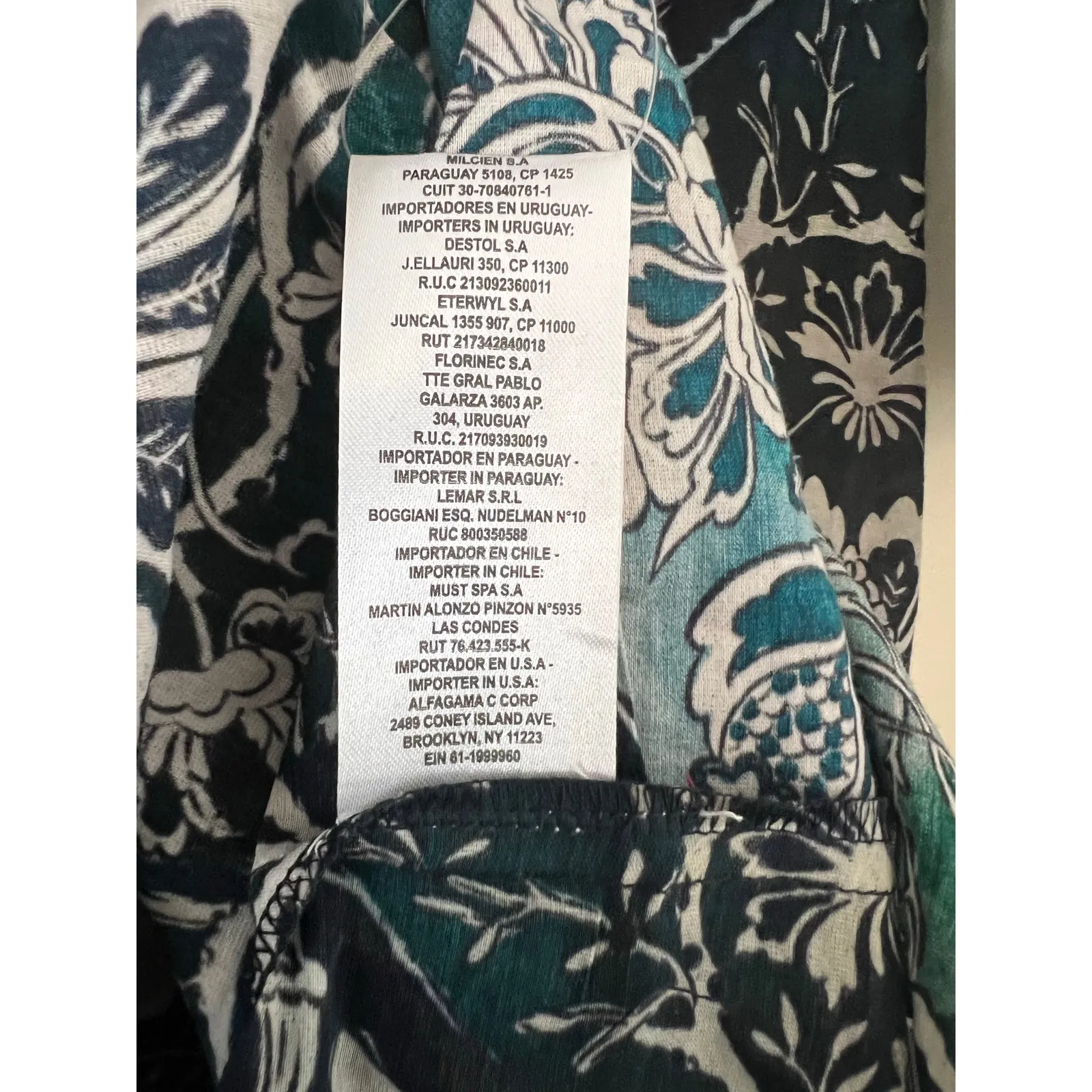 NWT Maria Cher Lugo Franca Maxi Dress Silk Cotton M Printed Pleat Placket Boho Blue Size M - Image 8