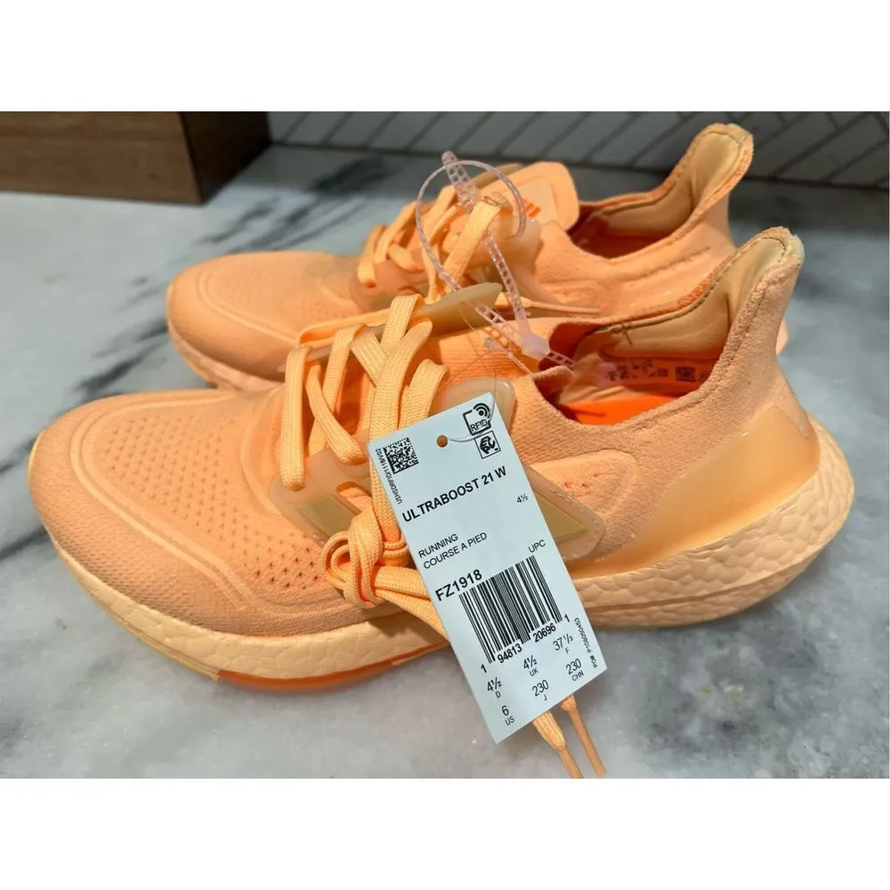 Adidas UltraBoost 21 Womens Acid Orange New Authentic FZ1918 - Image 3