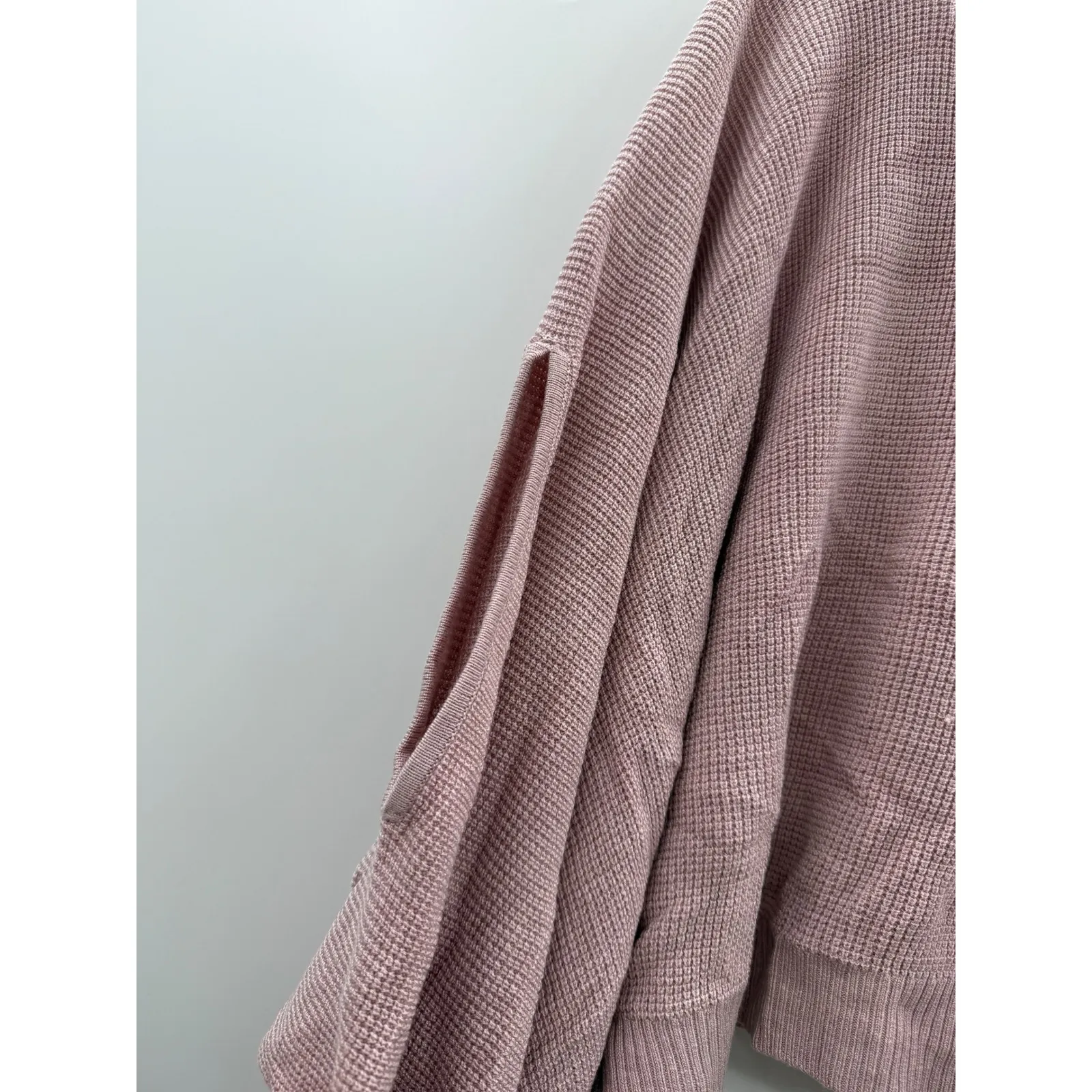 Lululemon Forward Flow Cape One Size Vintage Mauve Drape Open Knit Layer - Image 4