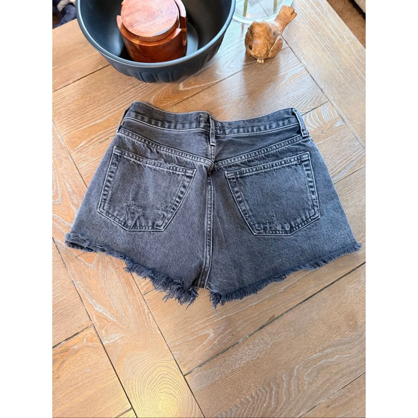 AGOLDE Parker Shorts In Black Size 25 - Image 4