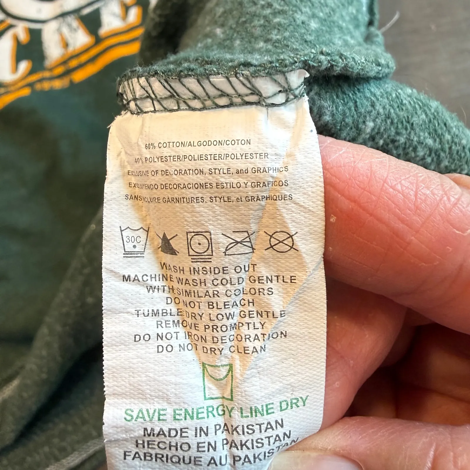 Majestic Green Bay Packers Womens L Graphic Long Sleeve V Neck T‎ Shirt NFL - Image 5