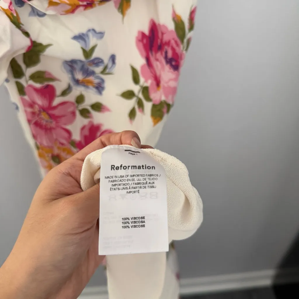 Reformation 2 Reya Midi Dress Giverny Floral Coquette Cottage Feminine - Image 6