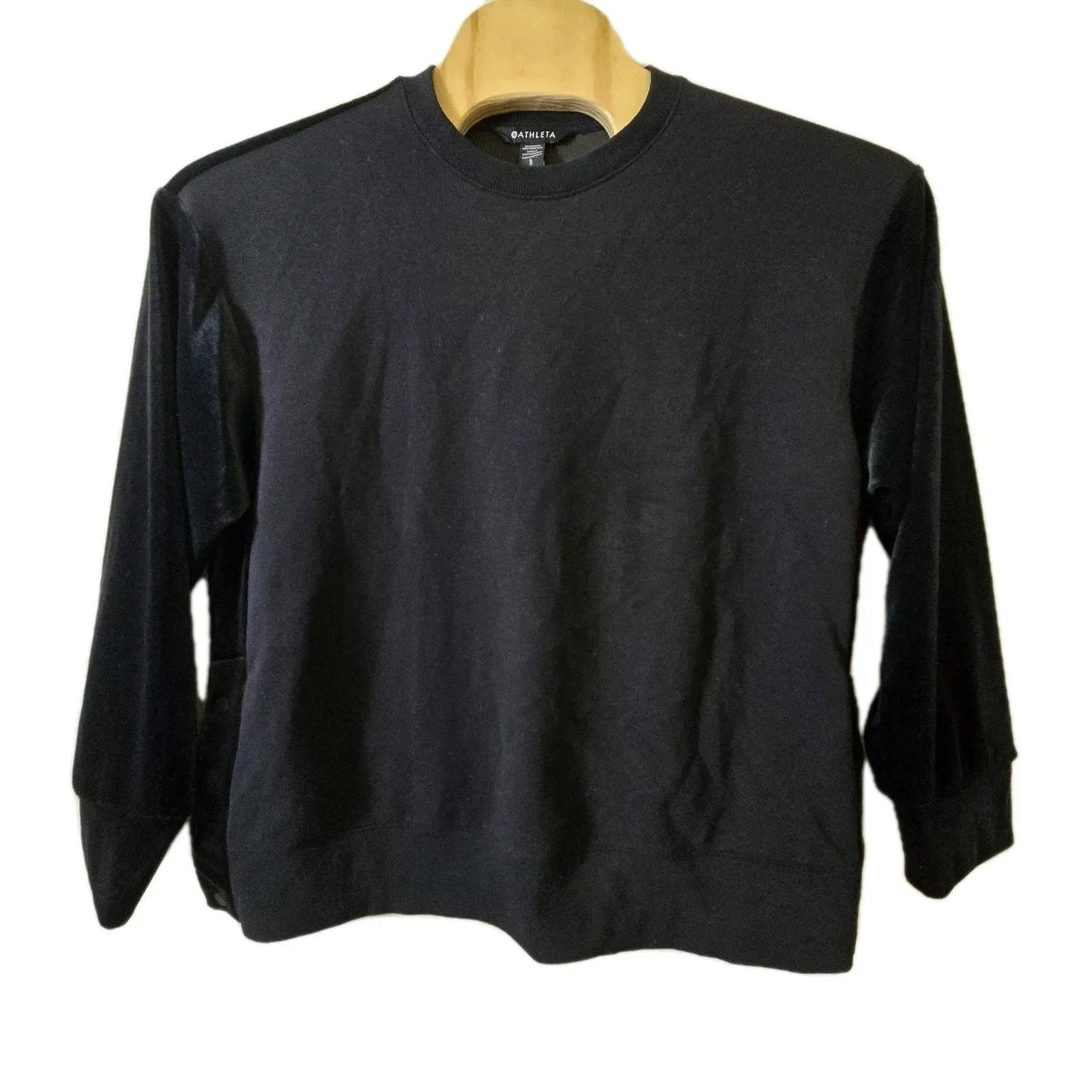 Athleta Retroplush Velvet Crewneck Sweatshirt‎ Snapside Large - Image 2